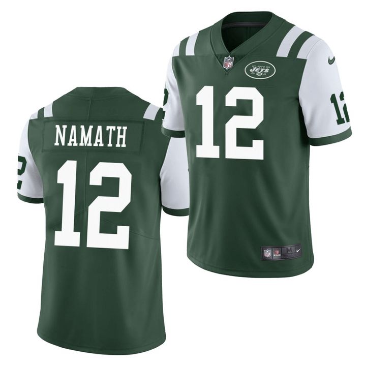 Men New York Jets #12 Joe Namath Nike Green Vapor Untouchable Limited NFL Jersey